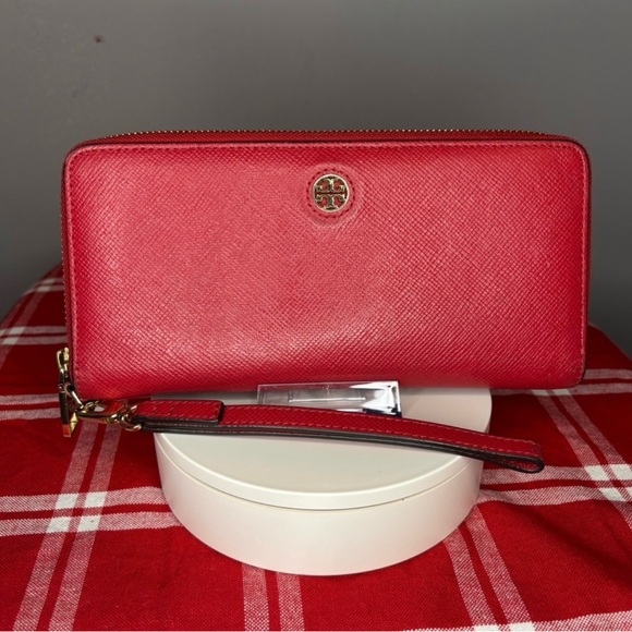 Tory Burch Handbags - Tory Burch Pink Zip-Around Wallet